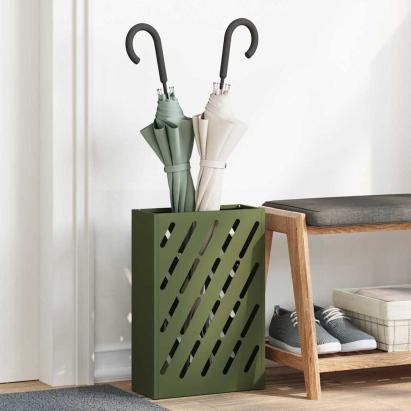Suport pentru umbrele Olivengrønn 28 x 12 x 41 cm Oțel GartenMobel Dekor