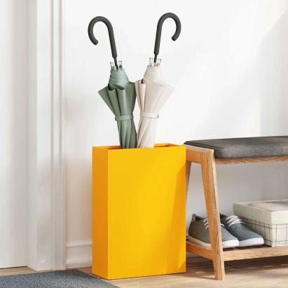 Suport pentru umbrele galben muștar 28 x 12 x 41 cm Oțel GartenMobel Dekor