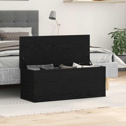 Cutie de depozitare Stejar negru 102 x 35 x 35 cm Lemn compozit GartenMobel Dekor