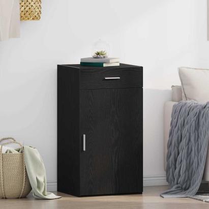 Bufet cu sertar Stejar negru 50 x 42.5 x 93 cm Lemn compozit GartenMobel Dekor