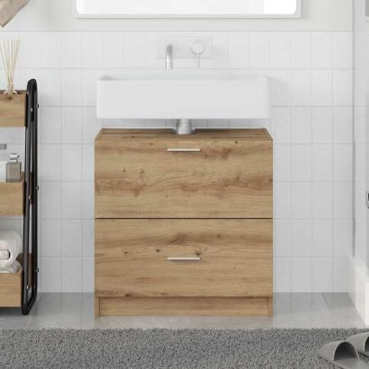 Dulap pentru Chiuvetă cu ușă Stejar Artizanal 59 x 37 x 59 cm GartenMobel Dekor