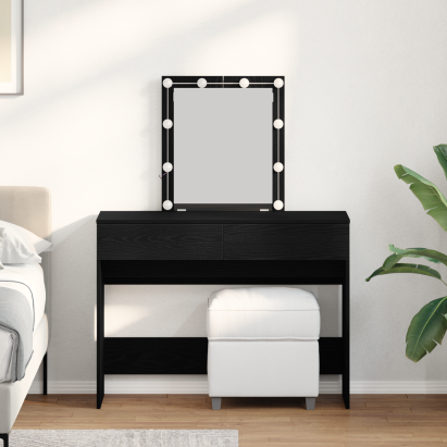 Masă de Toaletă Stejar negru 100 x 40 x 130 cm Lemn compozit GartenMobel Dekor