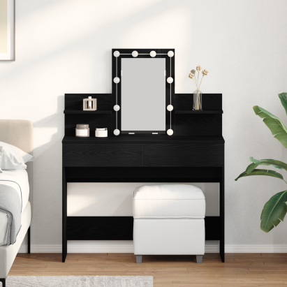 Masă de Toaletă Stejar negru 100 x 40 x 130 cm Lemn compozit GartenMobel Dekor