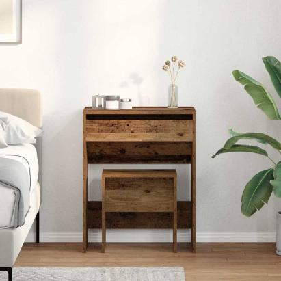 Masă de Toaletă Lemn Vechi 60 x 40 x 75 cm Lemn compozit GartenMobel Dekor
