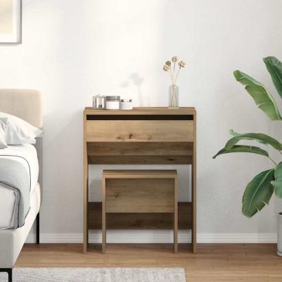 Masă de Toaletă stejar artizanal 60 x 40 x 75 cm Lemn compozit GartenMobel Dekor