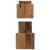 Raft de perete 2 pcs Lemn vechi 80 x 16 x 14 cm Lemn compozit GartenMobel Dekor
