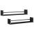 Raft de perete 2 pcs Stejar negru 80 x 16 x 14 cm Lemn compozit GartenMobel Dekor