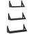 Set rafturi de perete 3 pcs Stejar negru 37 x 12 x 13 cm GartenMobel Dekor