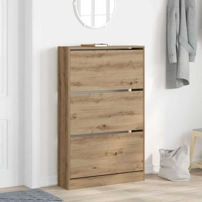 Dulap pentru Încălțăminte stejar artizanal 80 x 21 x 125.5 cm GartenMobel Dekor