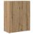 Dulap de birou stejar artizanal 60 x 32 x 77.5 Lemn compozit GartenMobel Dekor