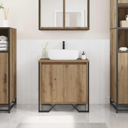 Dulap pentru Chiuvetă cu ușă Stejar Artizanal 60 x 35 x 60 cm GartenMobel Dekor
