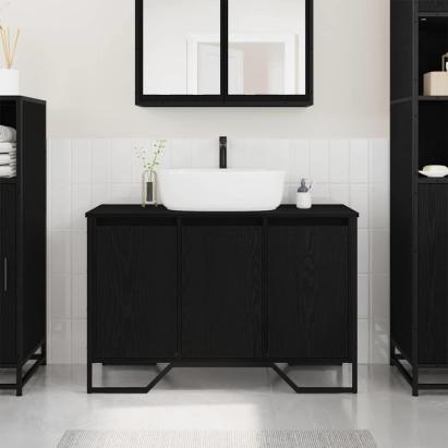 Dulap pentru Chiuvetă Altele Stejar Negru 91 x 35 x 60 cm GartenMobel Dekor