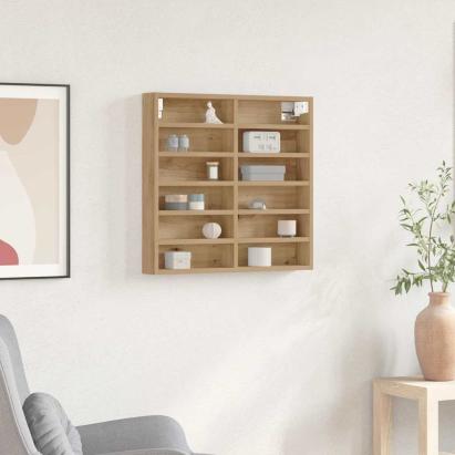 Cabinet de afișare cu raft stejar artizanal 60 x 8.5 x 58 cm GartenMobel Dekor