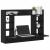 Birou montat pe perete cu raft Stejar negru 105 x 48 x 75 cm GartenMobel Dekor
