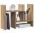 Organizator Birou stejar artizanal 34.5 x 15.5 x 35.5 cm GartenMobel Dekor