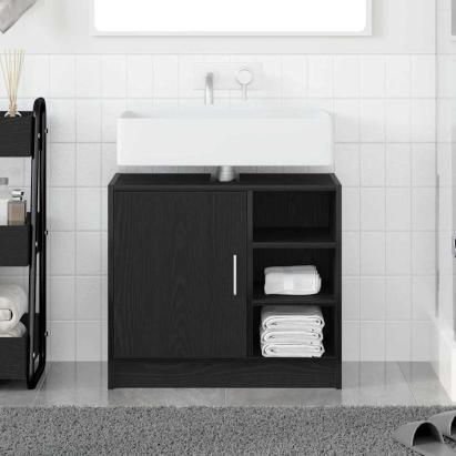 Dulap pentru chiuvetă cu ușă Stejar Negru 63 x 29 x 55 cm GartenMobel Dekor
