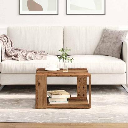 Masă de cafea Lemn vechi 51.5 x 51.5 x 30 cm Lemn compozit GartenMobel Dekor