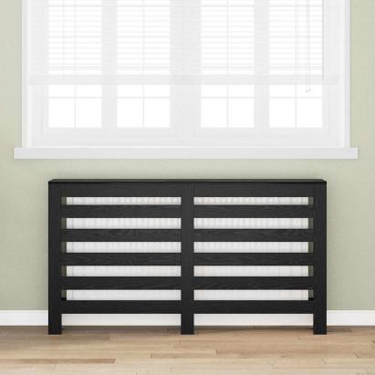 Capac pentru radiator Stejar Negru 149 x 20 x 82 cm GartenMobel Dekor