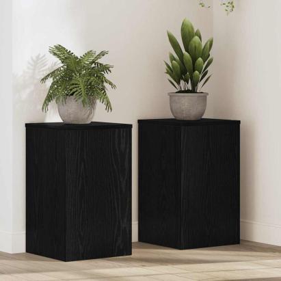 Suport pentru plante 2 pcs Stejar negru 30 x 30 x 50 cm GartenMobel Dekor