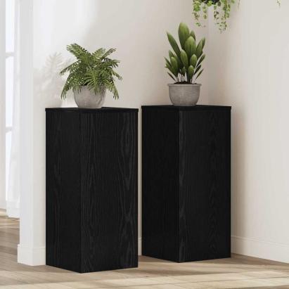 Suport pentru plante 2 pcs Stejar negru 30 x 30 x 70 cm GartenMobel Dekor
