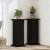 Suport pentru plante Stejar negru 33 x 33 x 80 cm Lemn compozit GartenMobel Dekor