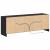 Cabinet TV Negru 139.5 x 34 x 50 cm Lemn compozit GartenMobel Dekor