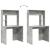 Birou cu raft Gri beton 91 x 50 x 149 cm Lemn compozit GartenMobel Dekor