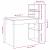 Birou cu raft Gri beton 113 x 54 x 120 cm Lemn compozit GartenMobel Dekor