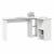 Birou cu raft cu depozitare Alb 142 x 102 x 73 cm Lemn compozit GartenMobel Dekor