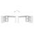 Birou cu raft cu depozitare Alb 142 x 102 x 73 cm Lemn compozit GartenMobel Dekor