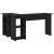 Birou cu raft Stejar negru 142 x 102 x 73 cm Lemn compozit GartenMobel Dekor
