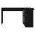 Birou cu raft Stejar negru 142 x 102 x 73 cm Lemn compozit GartenMobel Dekor