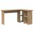 Birou cu raft stejar artizanal 142 x 102 x 73 cm Lemn compozit GartenMobel Dekor