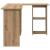 Birou cu raft stejar artizanal 142 x 102 x 73 cm Lemn compozit GartenMobel Dekor