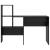 Birou cu raft Stejar negru 131.5 x 50 x 106.5 cm Lemn compozit GartenMobel Dekor