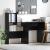 Birou cu raft Stejar negru 131.5 x 50 x 106.5 cm Lemn compozit GartenMobel Dekor