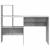 Birou cu raft Gri beton 131.5 x 50 x 106.5 cm Lemn compozit GartenMobel Dekor
