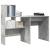 Birou cu raft Gri beton 131.5 x 50 x 106.5 cm Lemn compozit GartenMobel Dekor