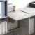 Birou cu raft Gri beton 131.5 x 50 x 106.5 cm Lemn compozit GartenMobel Dekor