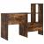 Birou cu raft Stejar afumat 131.5 x 50 x 106.5 cm Lemn compozit GartenMobel Dekor