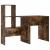 Birou cu raft Stejar afumat 131.5 x 50 x 106.5 cm Lemn compozit GartenMobel Dekor