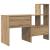Birou stejar artizanal 131.5 x 50 x 106.5 cm Lemn compozit GartenMobel Dekor