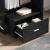 Dulap cu sertare cu roata Negru 55 x 45 x 33.5 cm Lemn compozit GartenMobel Dekor