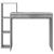 Birou cu raft Gri beton 100 x 40 x 90 cm Lemn compozit GartenMobel Dekor