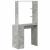 Birou cu raft Gri beton 78.5 x 37 x 154.5 cm Lemn compozit GartenMobel Dekor