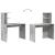 Birou cu raft Gri beton 102 x 50 x 124 cm Lemn compozit GartenMobel Dekor