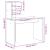 Birou cu raft Stejar afumat 102 x 50 x 124 cm Lemn compozit GartenMobel Dekor