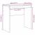 Birou Stejar afumat 80 x 40 x 76 cm Lemn compozit GartenMobel Dekor