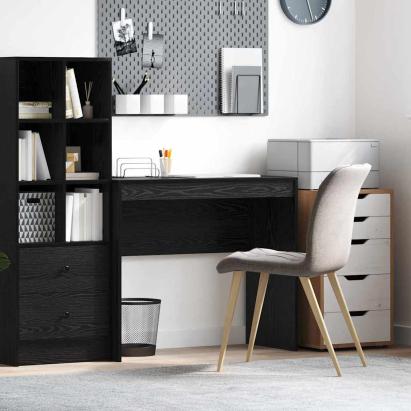 Birou Stejar negru 90 x 40 x 76 cm Lemn compozit GartenMobel Dekor