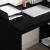 Birou cu raft Stejar negru 108 x 55 x 103.5 cm Lemn compozit GartenMobel Dekor